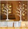 2Pack 24 LED Battery Operated Tabletop Mini Artificial Trees with Lights for Centrepiece Mantel Winter (2FT/Warm White) Lighted Birch Tree for Home Decor, White Christmas Decorations Indoor